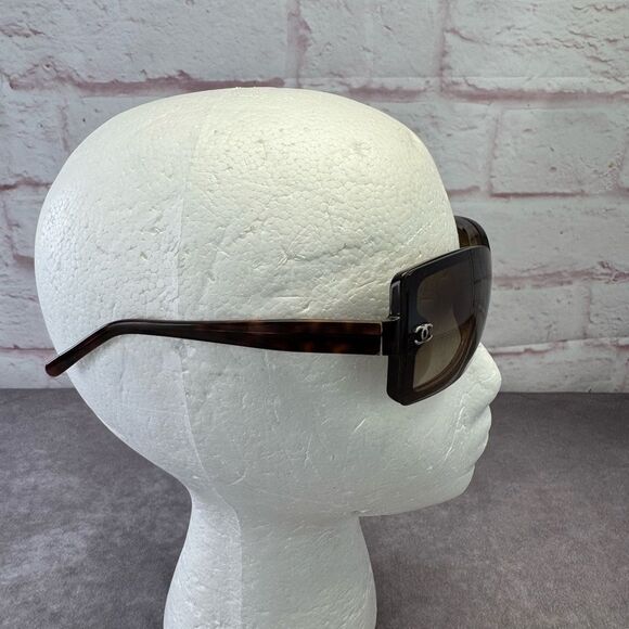 Chanel Vintage Y2K Rectangular 5065 Brown Sunglasses - Picture 4 of 12